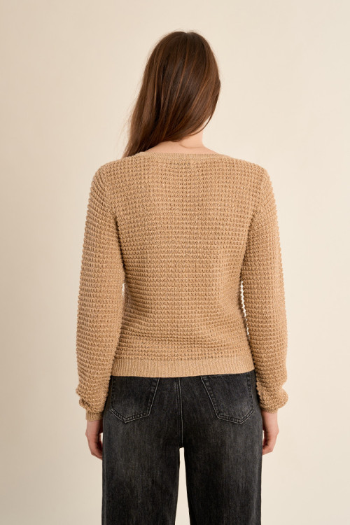 Cardigan en maille, col rond