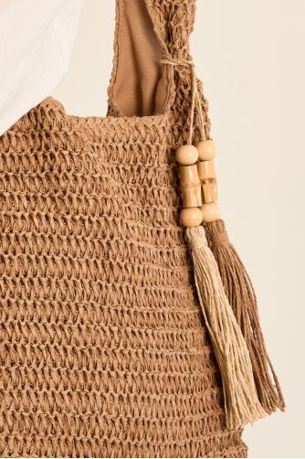 Oversized straw bag