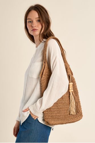Sac en paille oversize
