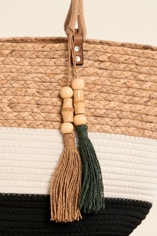 Panier de plage tressé