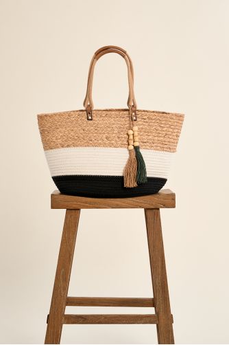 Woven beach basket