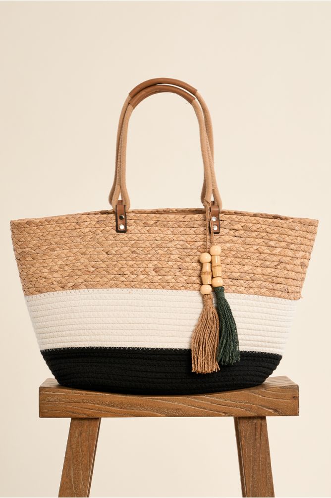Woven beach basket