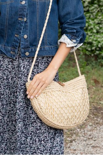 Straw bag, braided