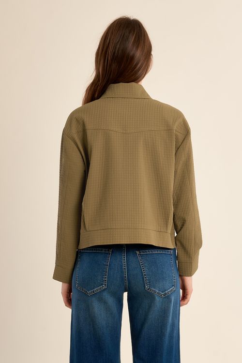 Quilted jacket, straight