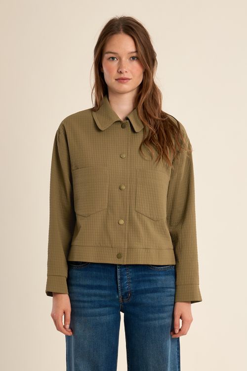 Quilted jacket, straight