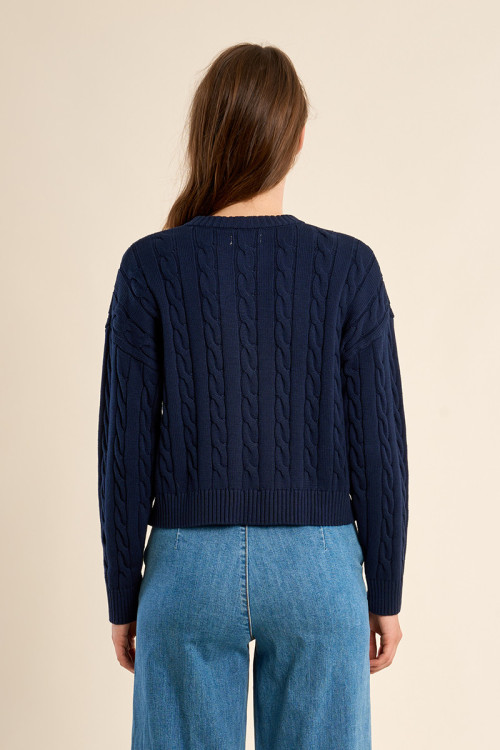 Cardigan en maille tressée