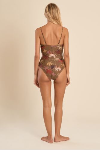 Printed one-piece swimsuit