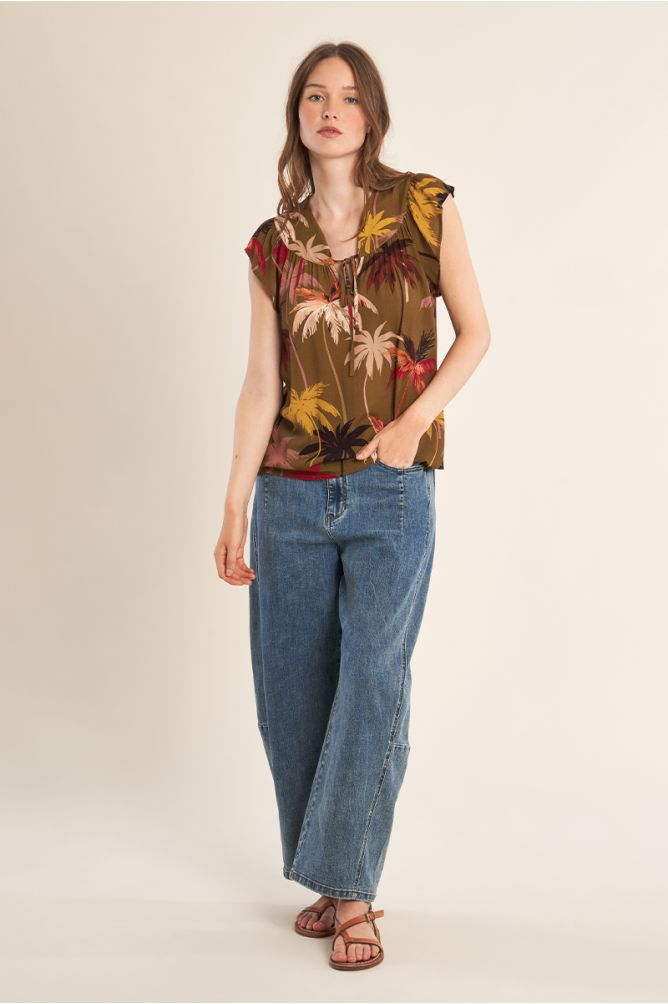 Flared top, printed