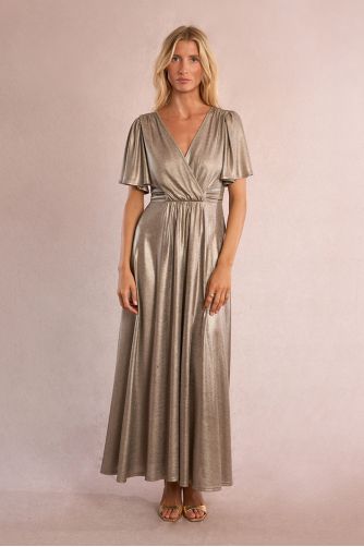 Robe longue irisée