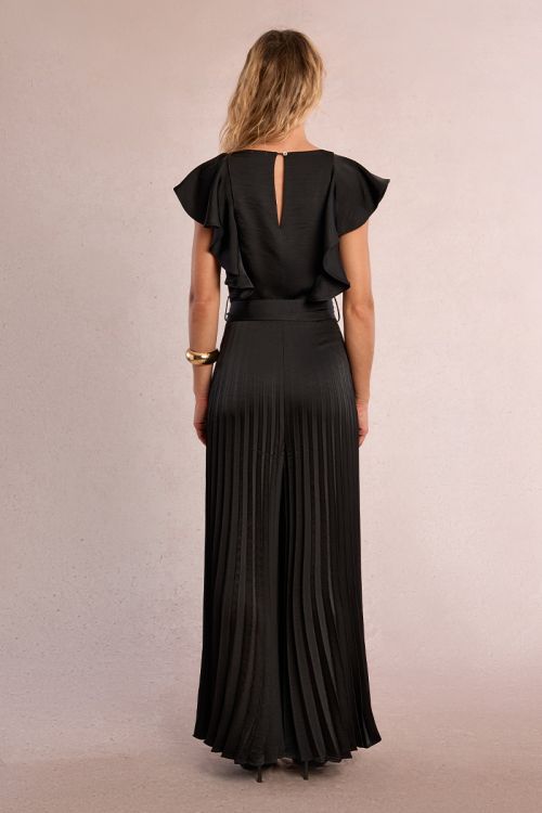 Long, pleated jumpsuit