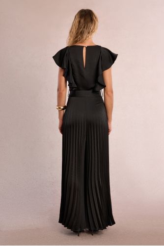 Long, pleated jumpsuit
