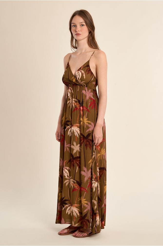 Robe longue, imprimée