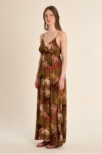 Robe longue, imprimée