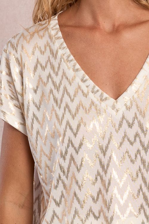 T-shirt droit, irisé