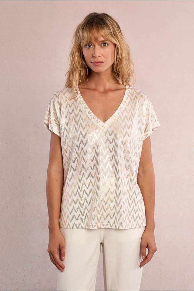 T-shirt droit, irisé