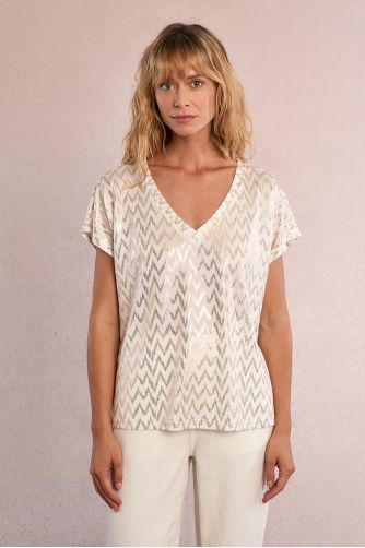 T-shirt droit, irisé