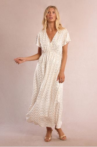 Robe longue, irisée