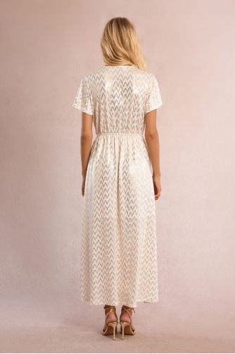 Robe longue, irisée