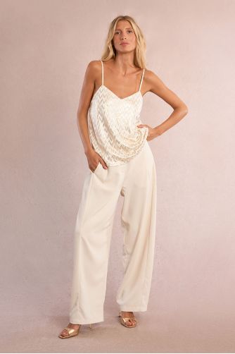 Top de mujer de tirantes, con estampado.