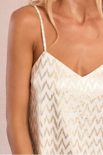 Top de mujer de tirantes, con estampado.