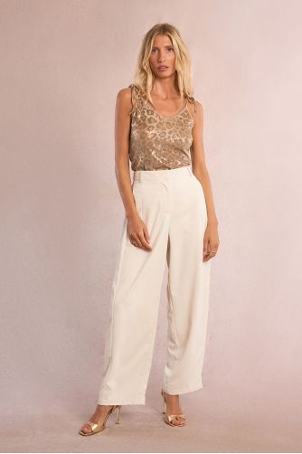 Top de mujer de tirantes, estampado animal.