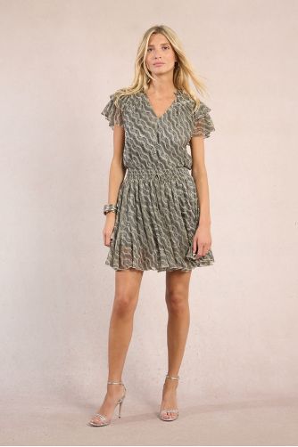 Short pleated skirt, printed