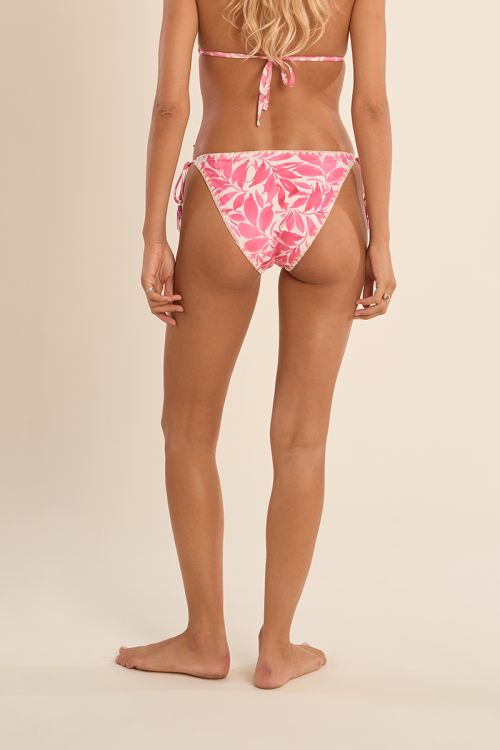 Braguita de bikini con lazos ajustables y estampado.