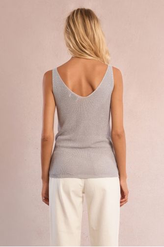 Top de mujer de tirantes, estampado lunares.