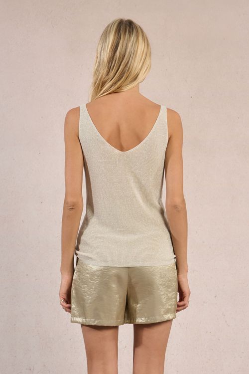 Top de mujer de tirantes, estampado lunares.