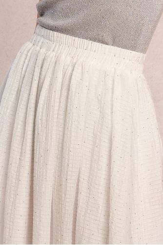 Jupe longue évasée, à strass