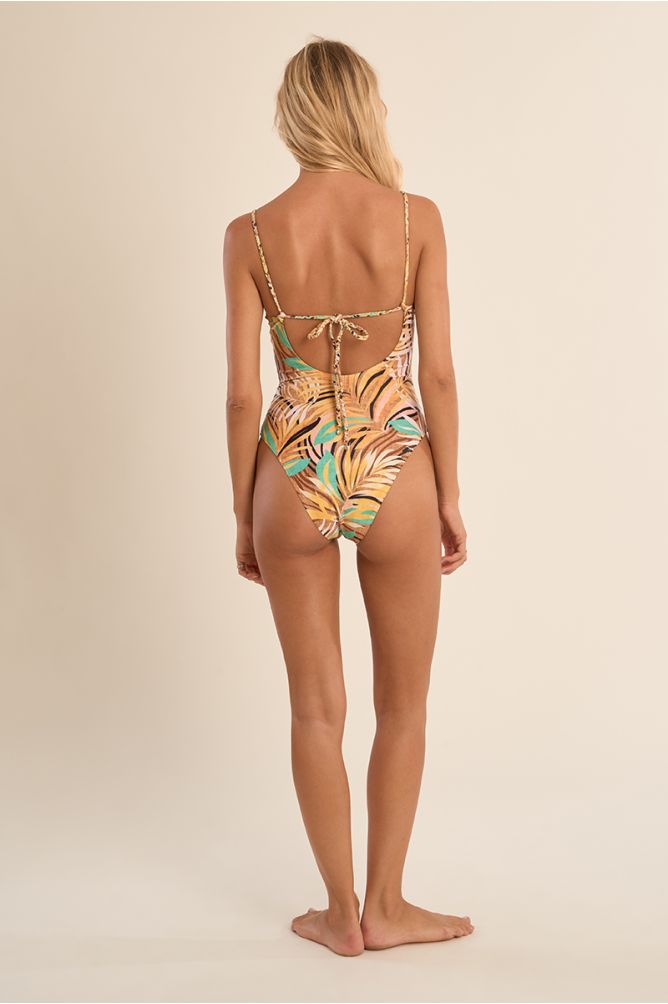 Maillot de bain une pièce, imprimé tropical