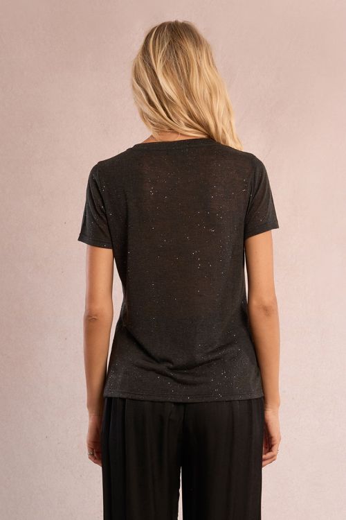 Semi-sheer glitter T-shirt