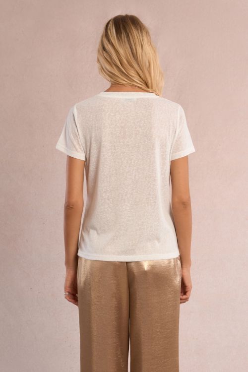 Semi-sheer glitter T-shirt