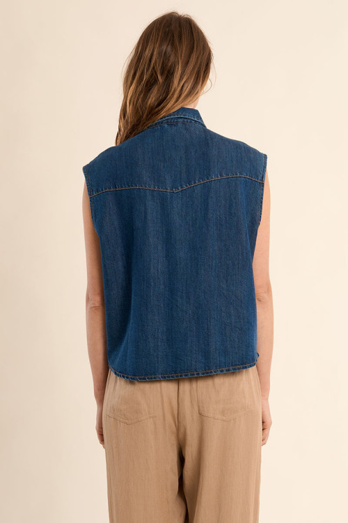 Veston en denim, oversize