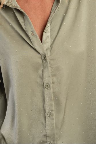 Rhinestone satin blouse