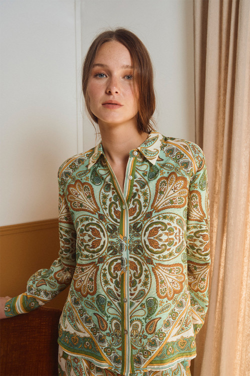 Chemise légère, imprimé foulard