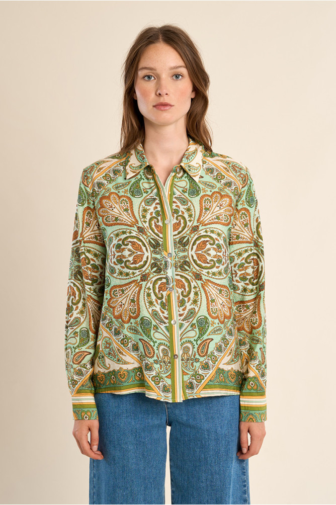 Chemise légère, imprimé foulard