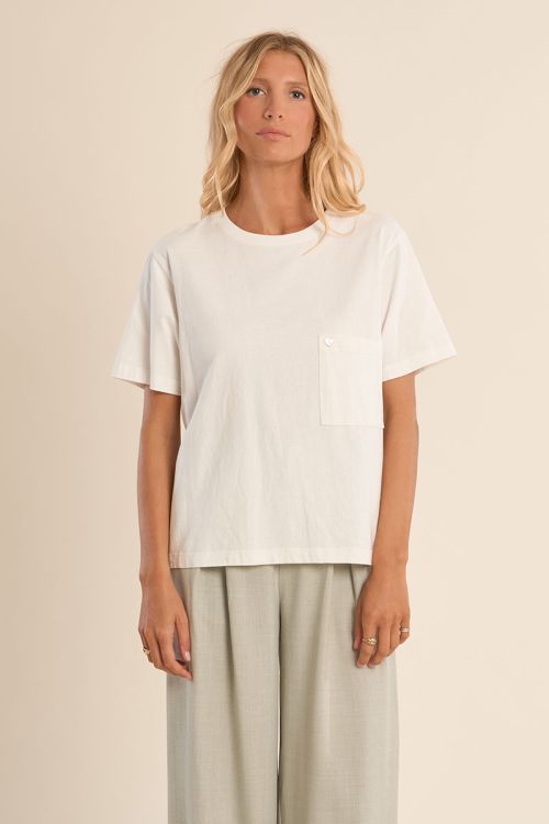 Cotton T-shirt with heart pocket
