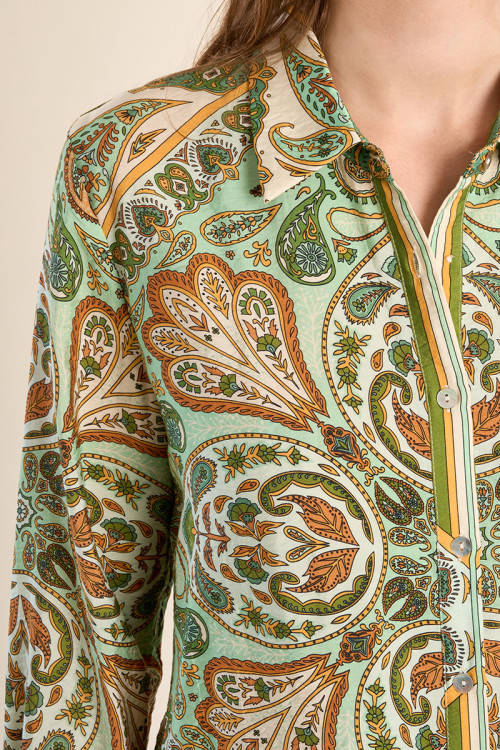 Chemise légère, imprimé foulard
