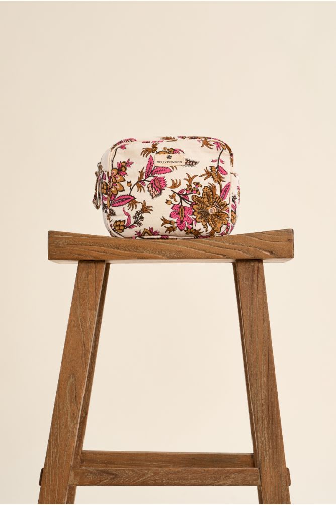 Neceser de mujer, estampado floral.