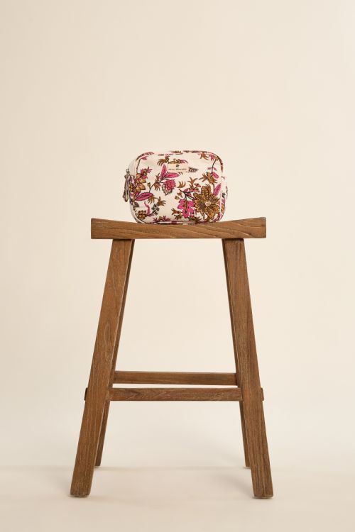 Mini floral print pouch