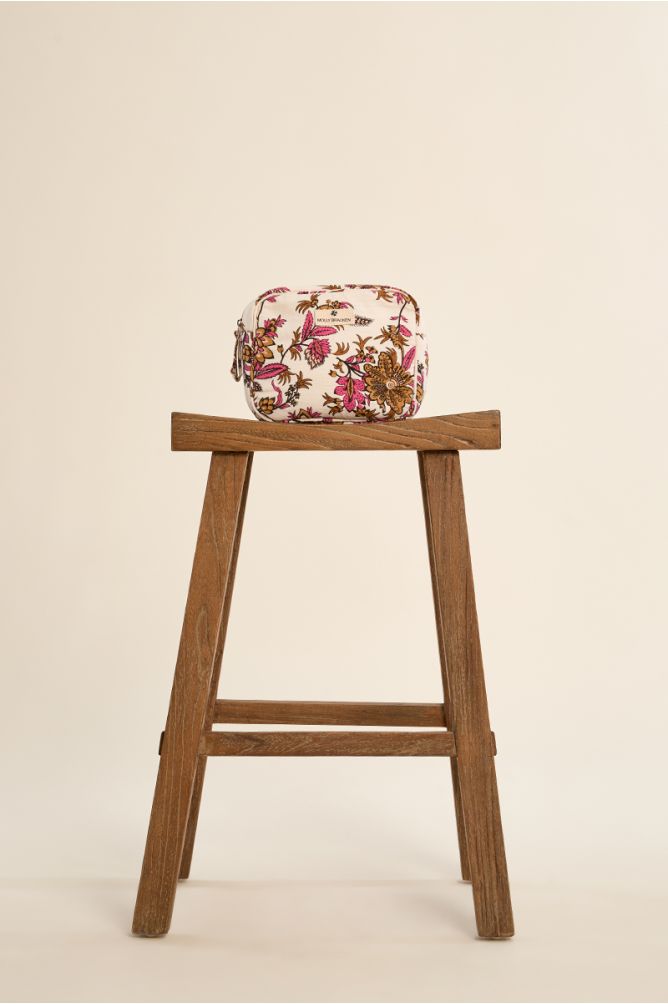 Neceser de mujer, estampado floral.