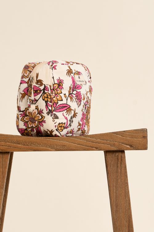Neceser de mujer, estampado floral.