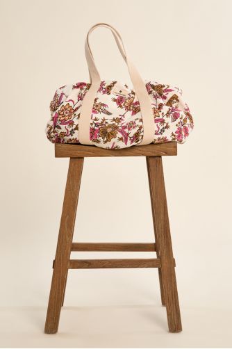 Bolso de mujer de tela, estampado floral.