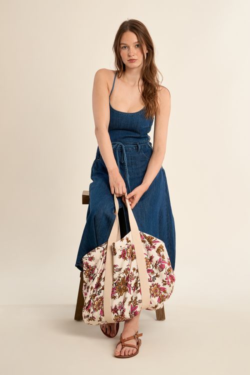 Sac cabas, sport, imprimé floral