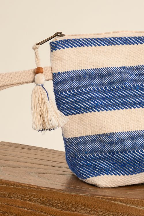 Cotton pouch, braided