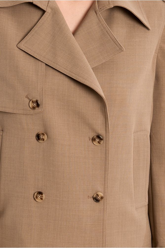 Short trench coat jacket