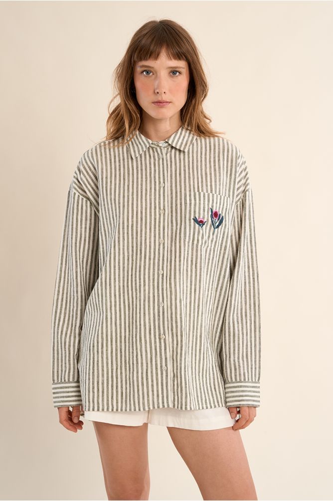 Cotton shirt, striped