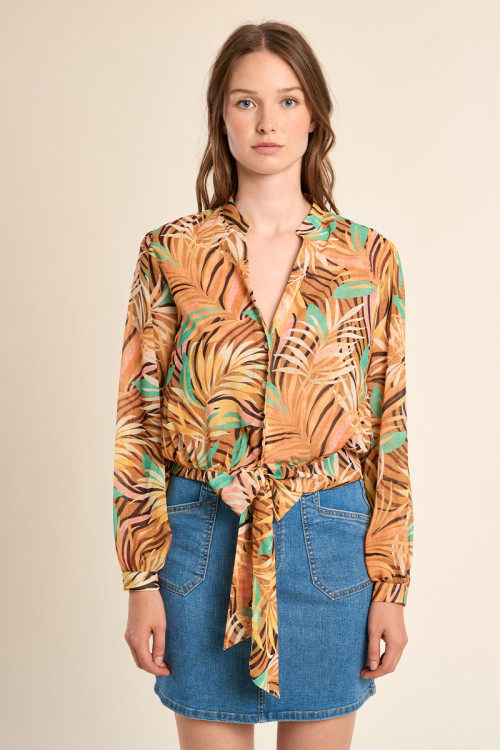 Printed shirt, knottable