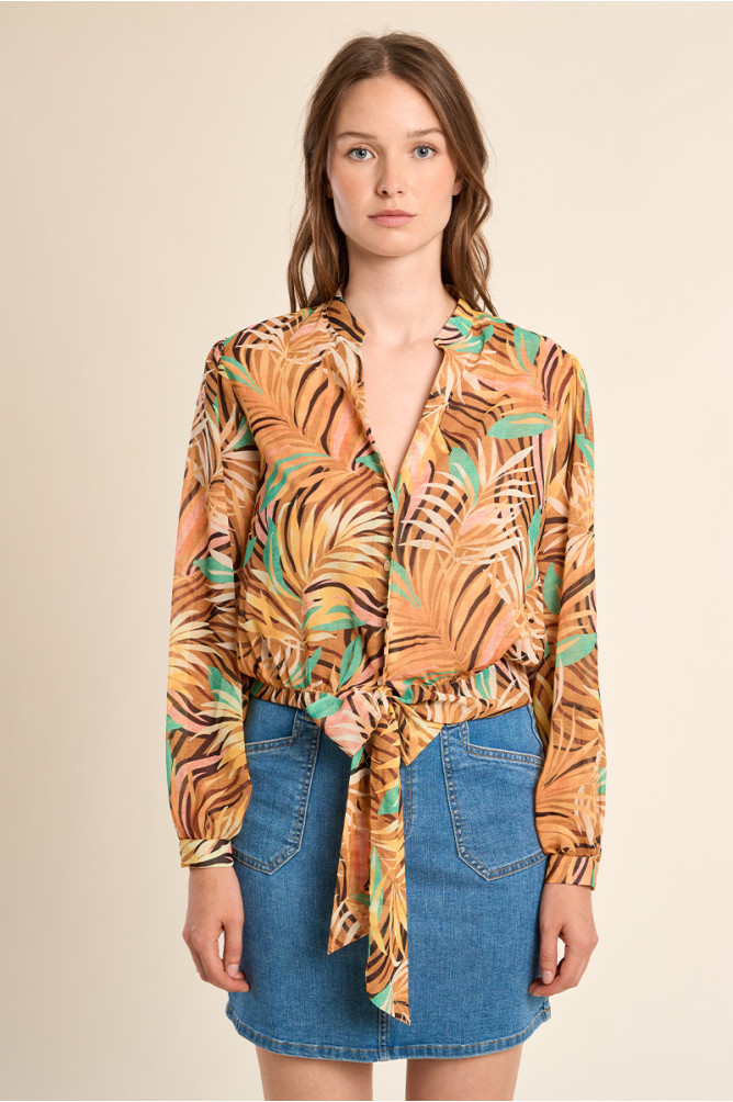 Printed shirt, knottable
